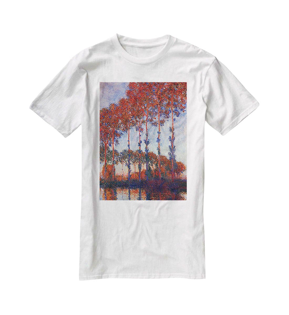 Poplars by Monet T-Shirt - Canvas Art Rocks - 5