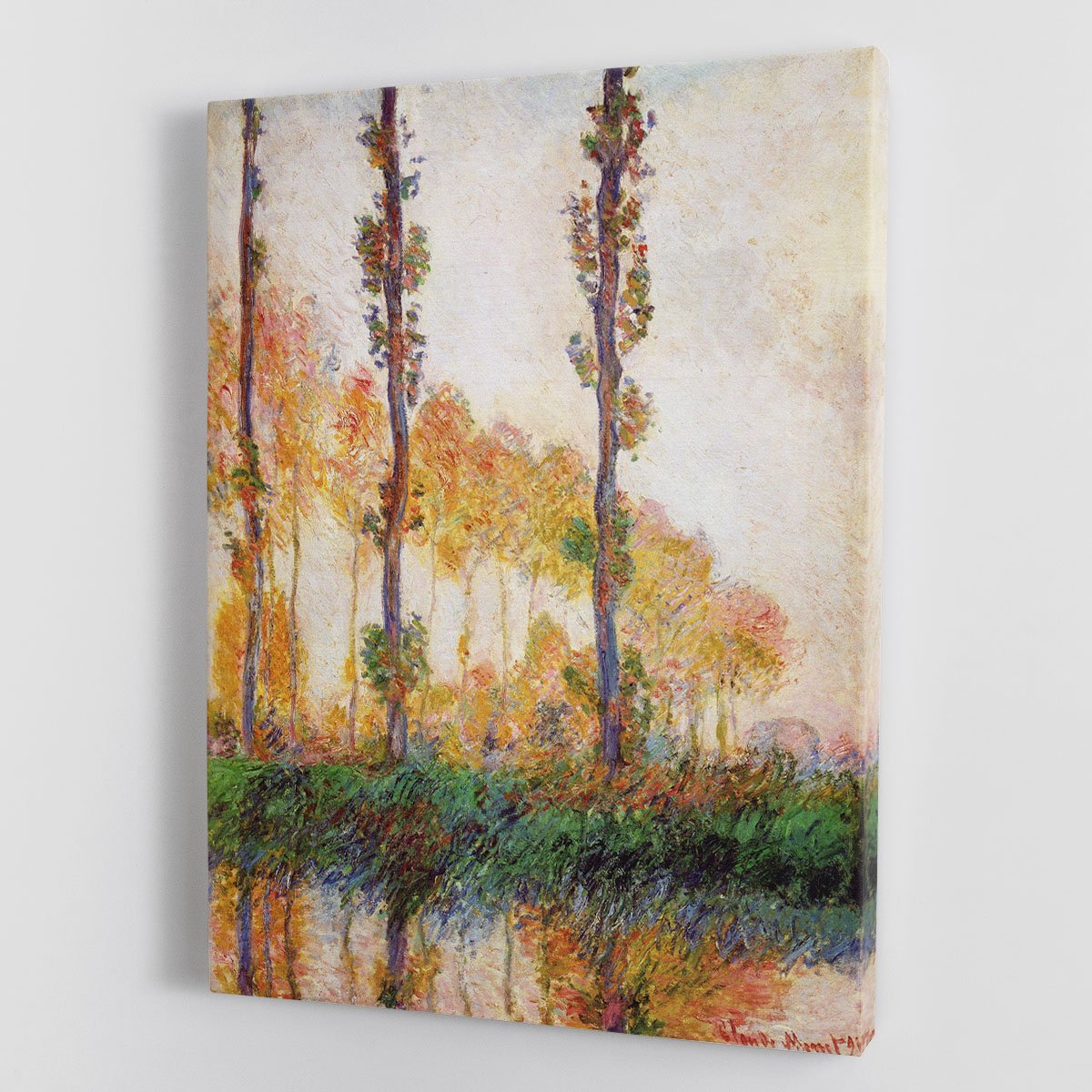 Poplars in Autumn 2 by Monet Canvas Print or Poster