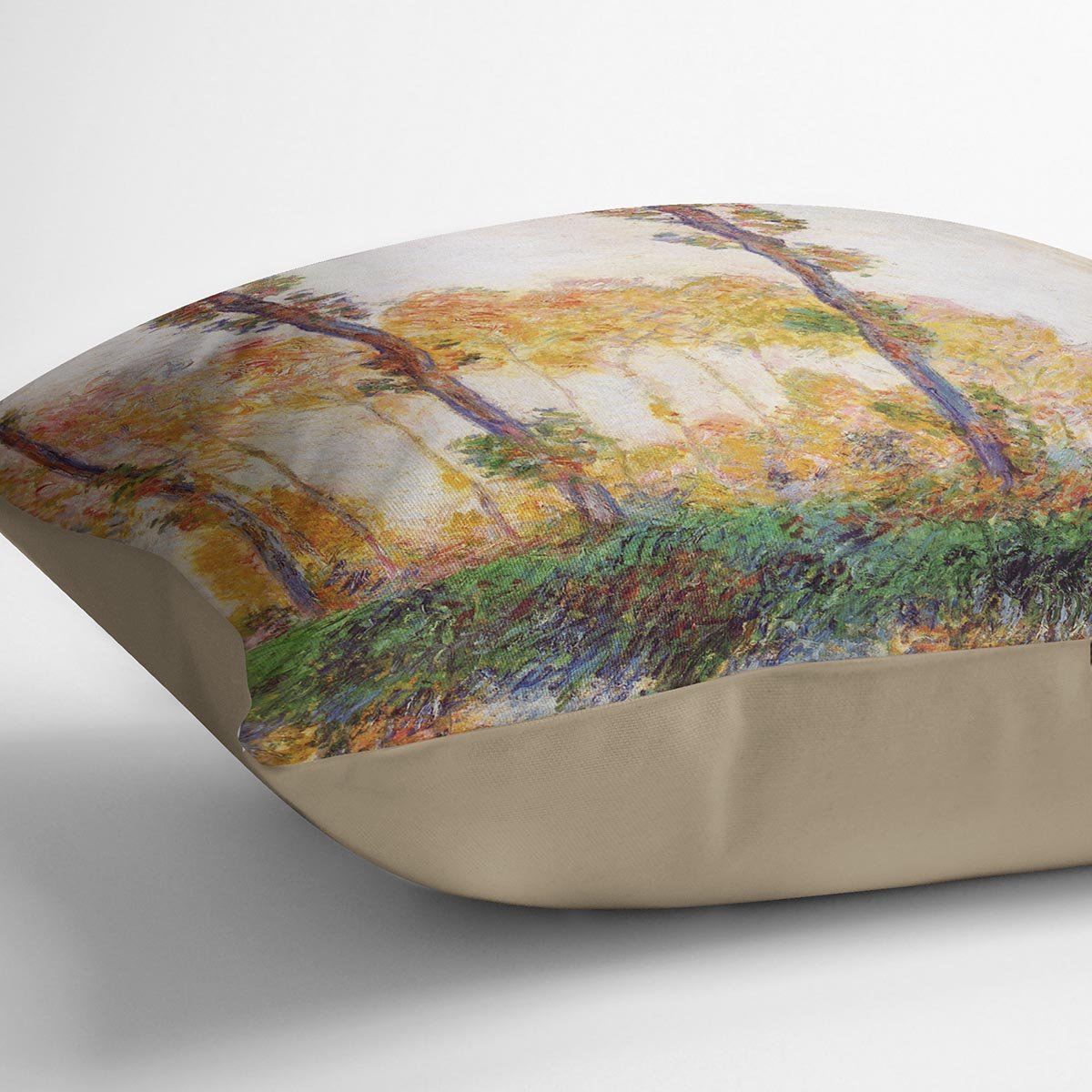 Poplars in Autumn 2 by Monet Throw Pillow