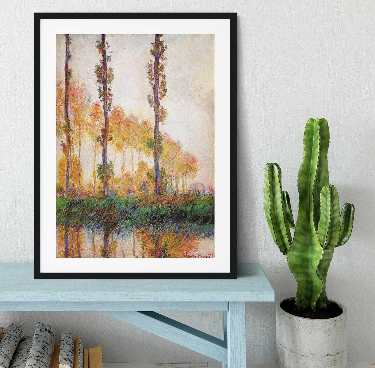 Poplars in Autumn 2 by Monet Framed Print - Canvas Art Rocks - 1