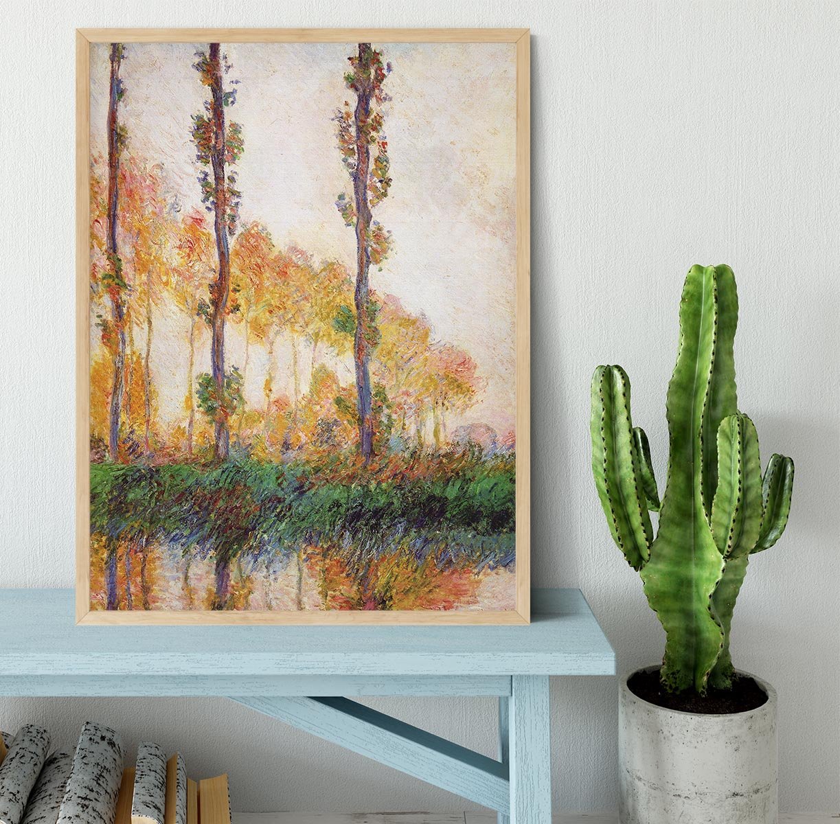 Poplars in Autumn 2 by Monet Framed Print - Canvas Art Rocks - 4