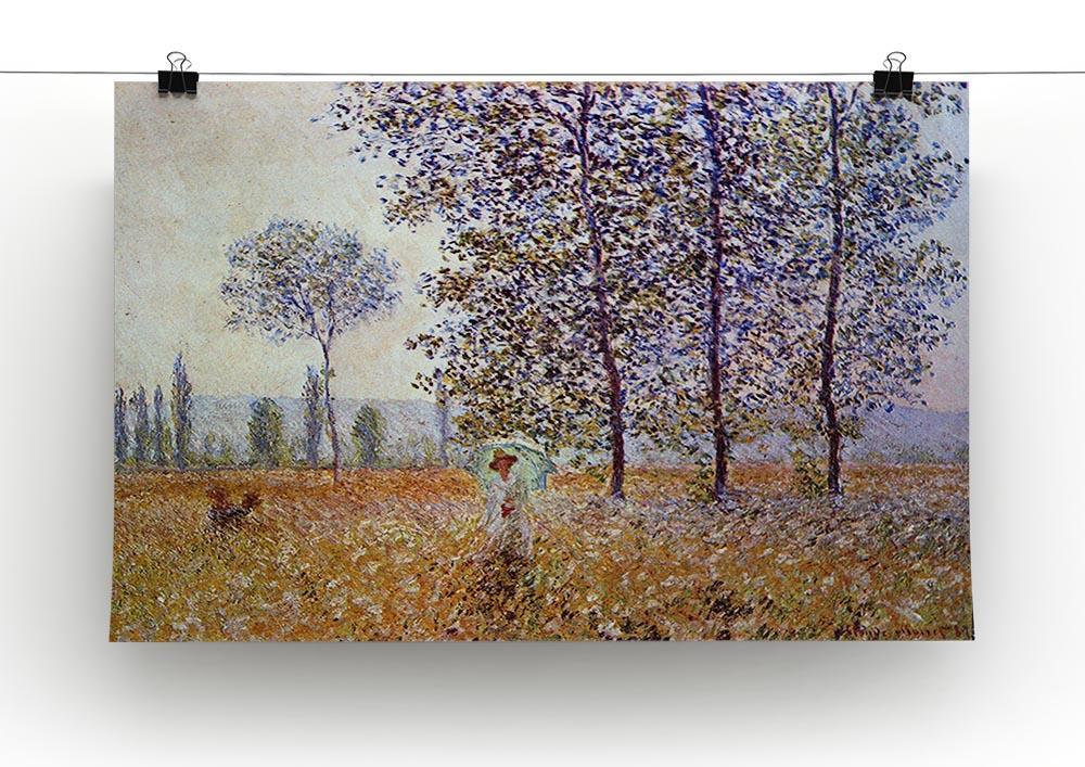 Poplars in the sunlight by Monet Canvas Print & Poster - Canvas Art Rocks - 2
