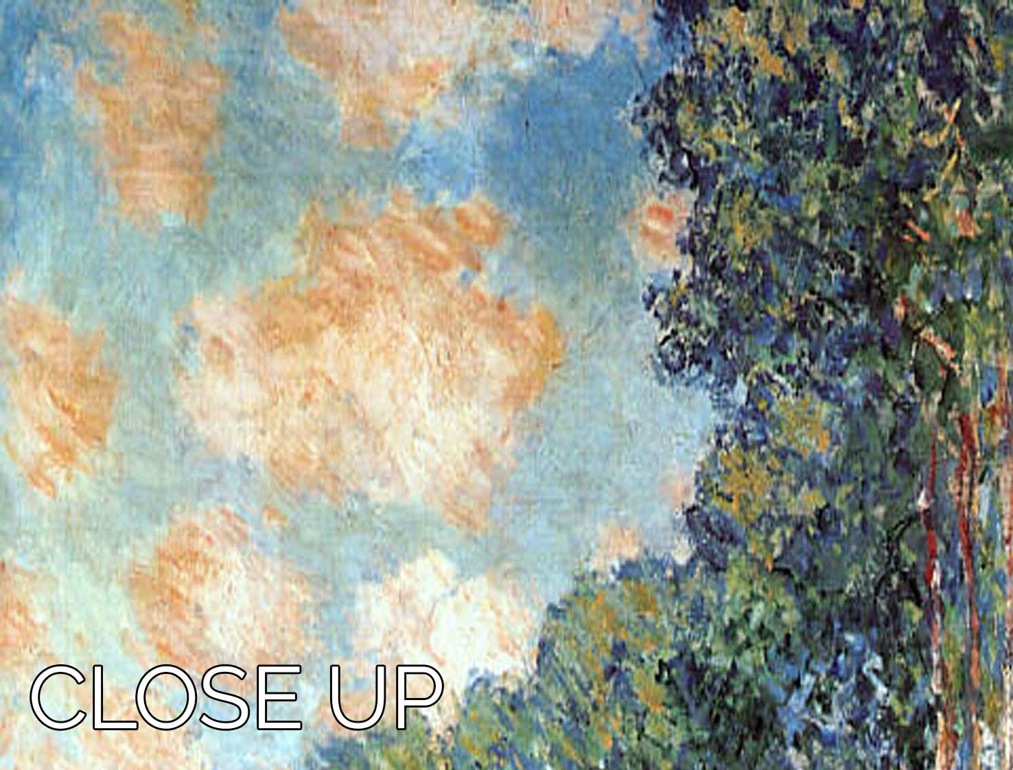 Poplars on the Epte by Monet 3 Split Panel Canvas Print - Canvas Art Rocks - 3