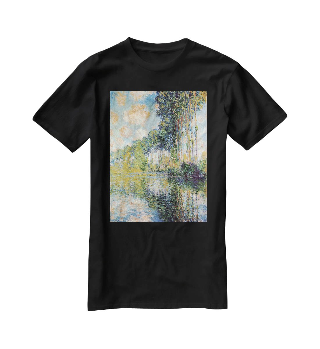 Poplars on the Epte by Monet T-Shirt - Canvas Art Rocks - 1