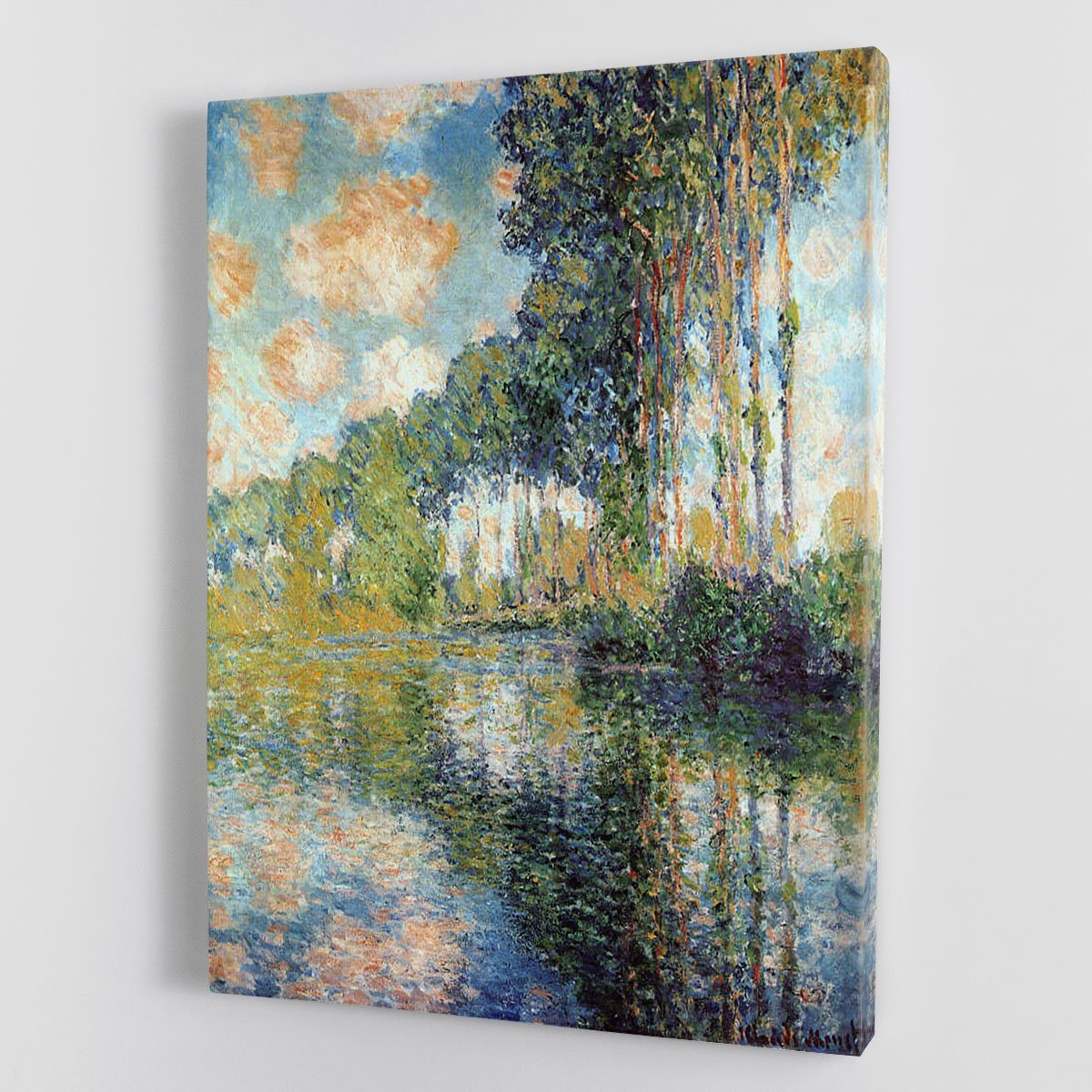 Poplars on the Epte by Monet Canvas Print or Poster