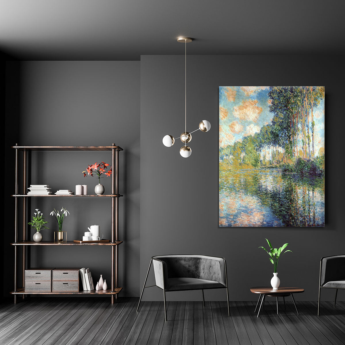 Poplars on the Epte by Monet Canvas Print or Poster - Canvas Art Rocks - 5