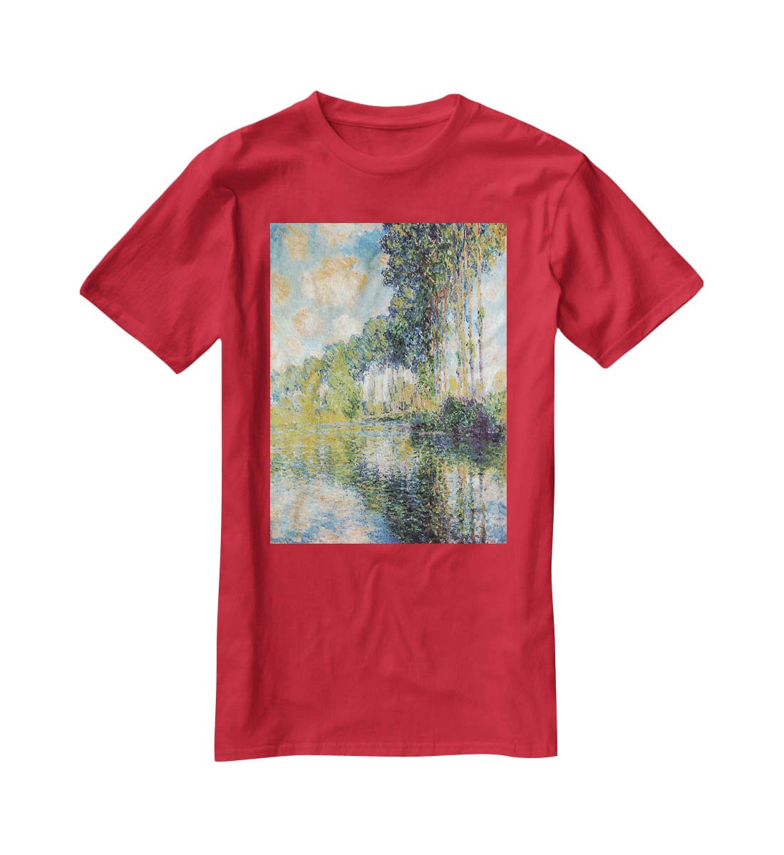 Poplars on the Epte by Monet T-Shirt - Canvas Art Rocks - 4