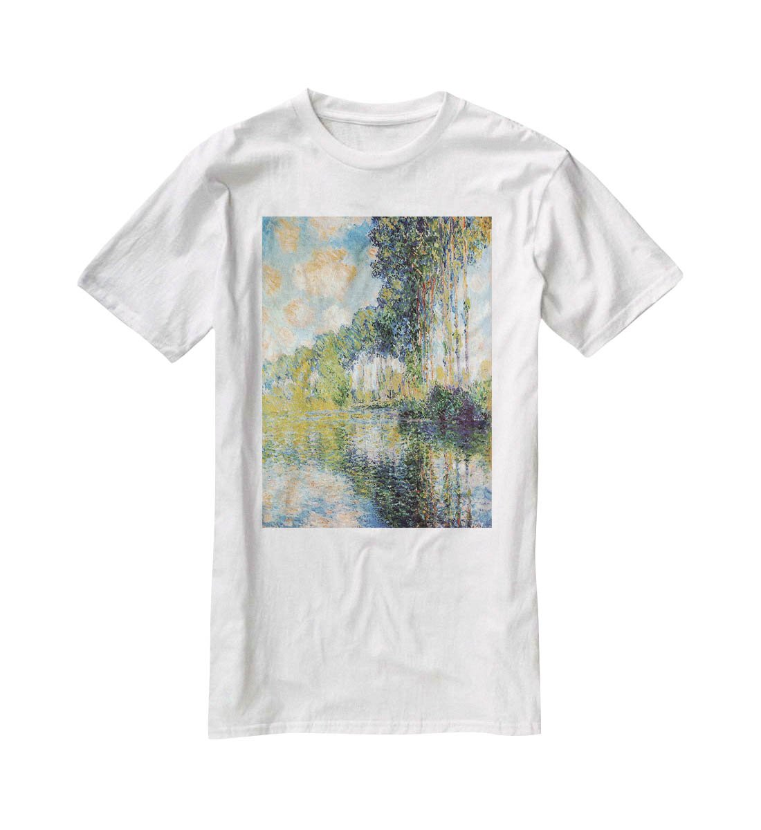 Poplars on the Epte by Monet T-Shirt - Canvas Art Rocks - 5