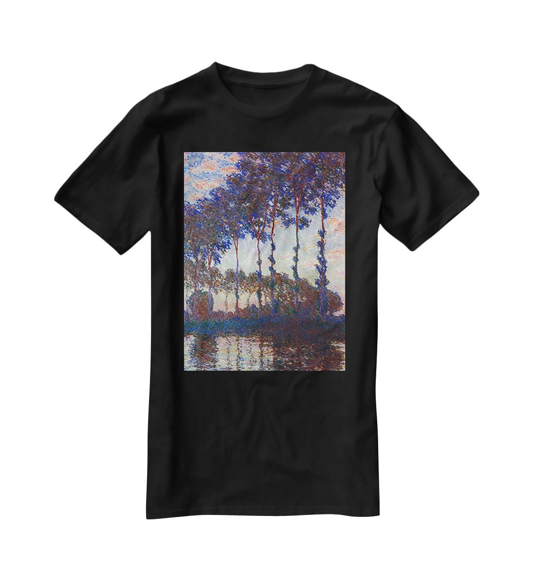 Poplars sunset by Monet T-Shirt - Canvas Art Rocks - 1