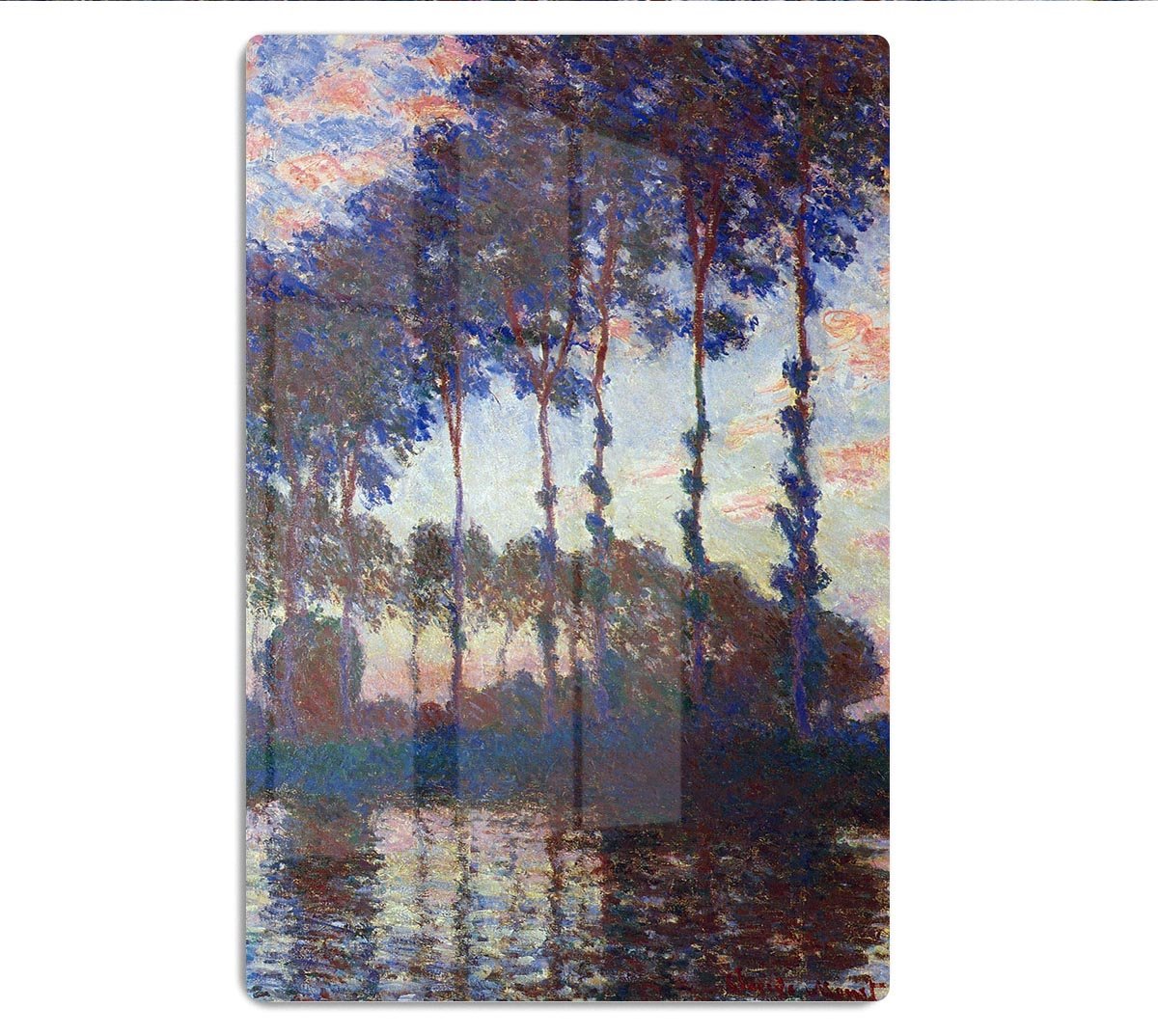 Poplars sunset by Monet HD Metal Print
