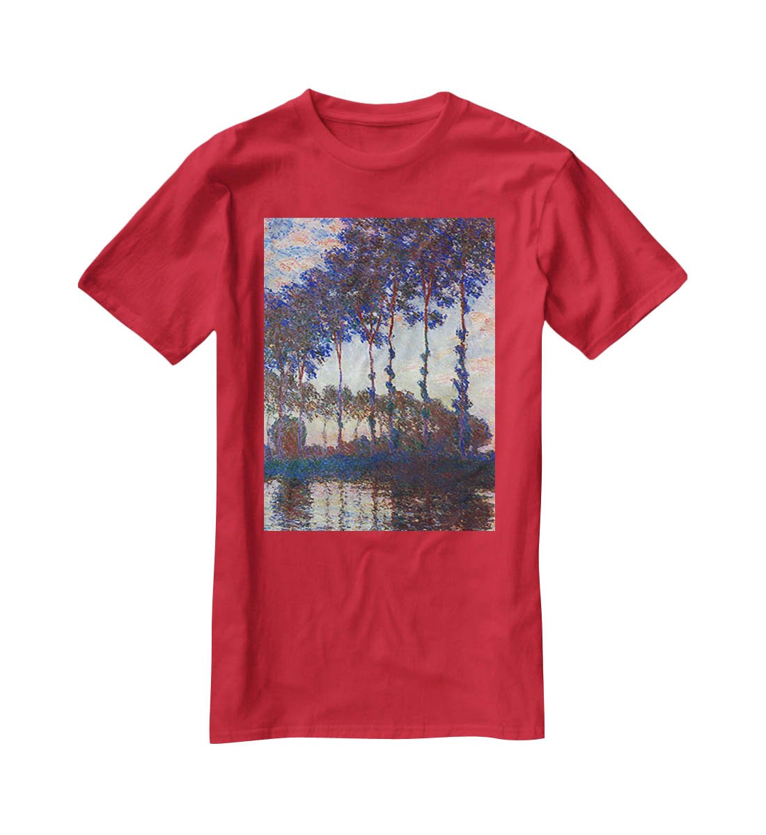 Poplars sunset by Monet T-Shirt - Canvas Art Rocks - 4