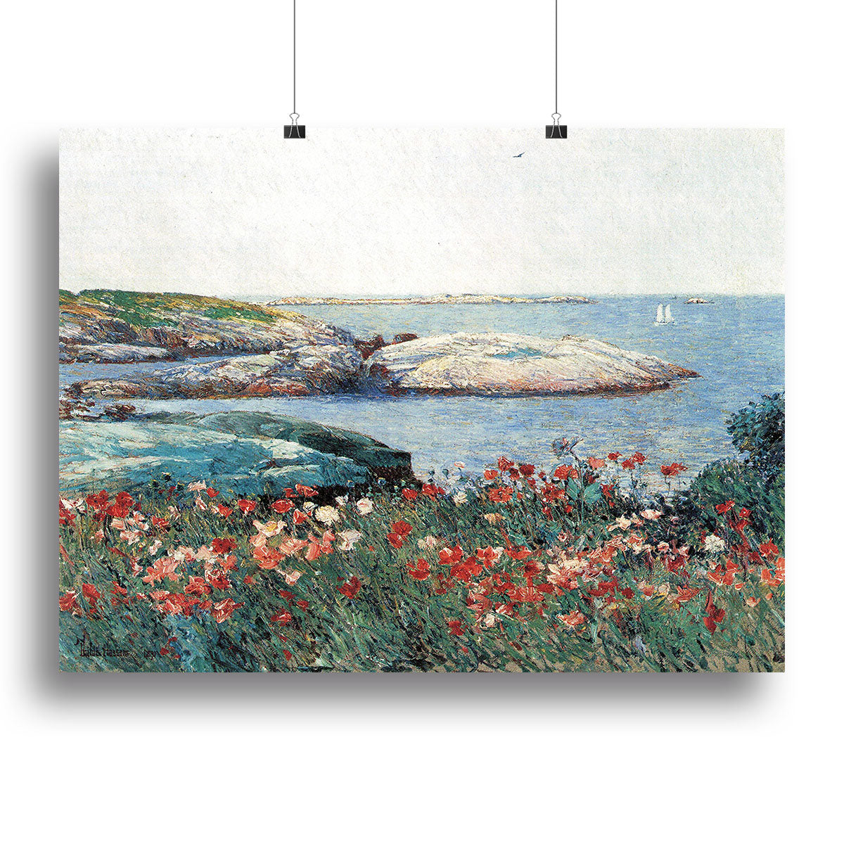 Poppies Isles of Shoals 1 by Hassam Canvas Print or Poster