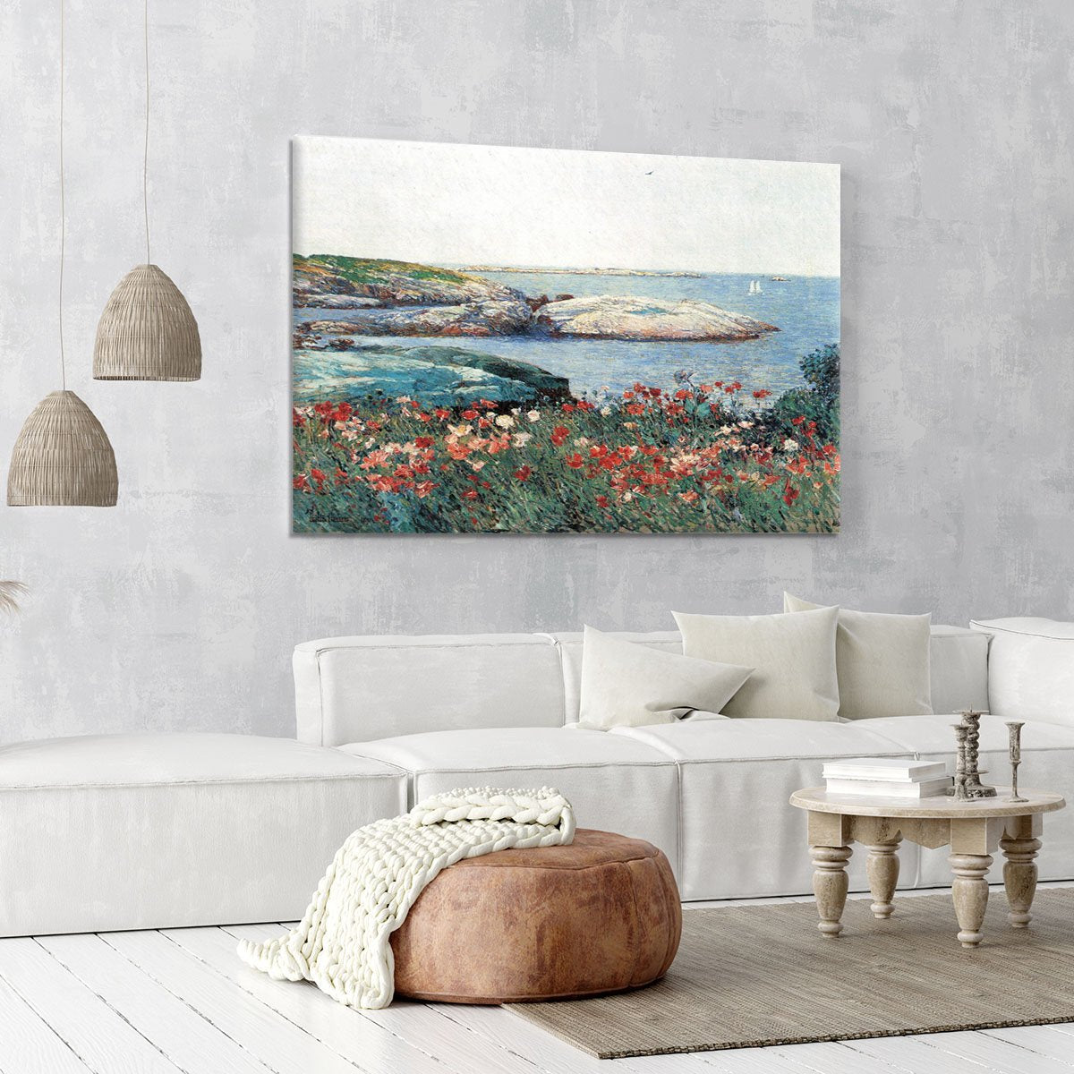 Poppies Isles of Shoals 1 by Hassam Canvas Print or Poster