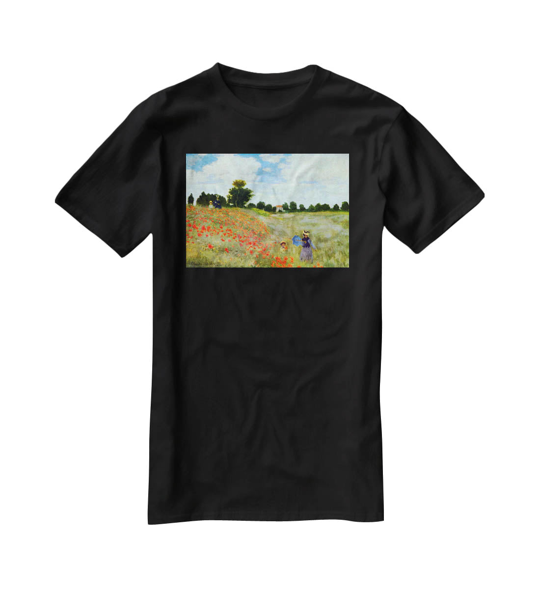 Poppies by Monet T-Shirt - Canvas Art Rocks - 1