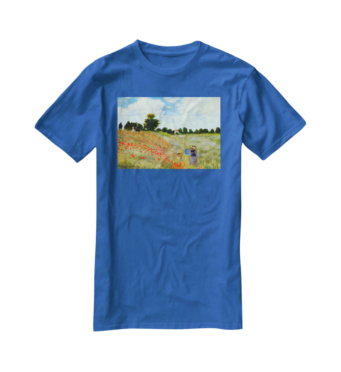 Poppies by Monet T-Shirt - Canvas Art Rocks - 2