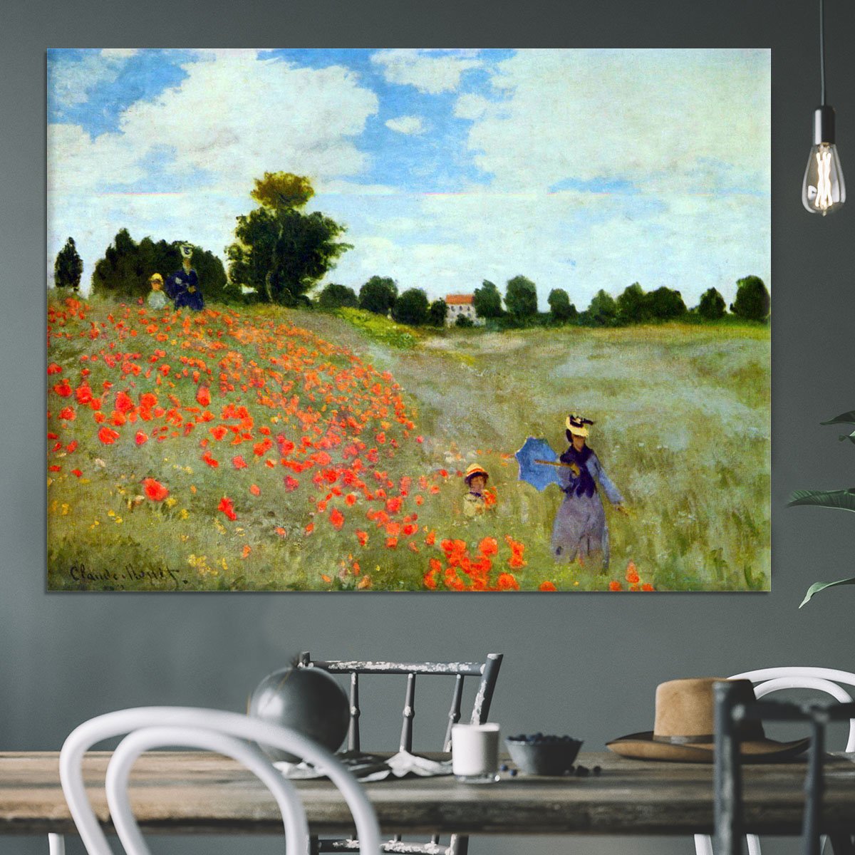 Poppies by Monet Canvas Print or Poster