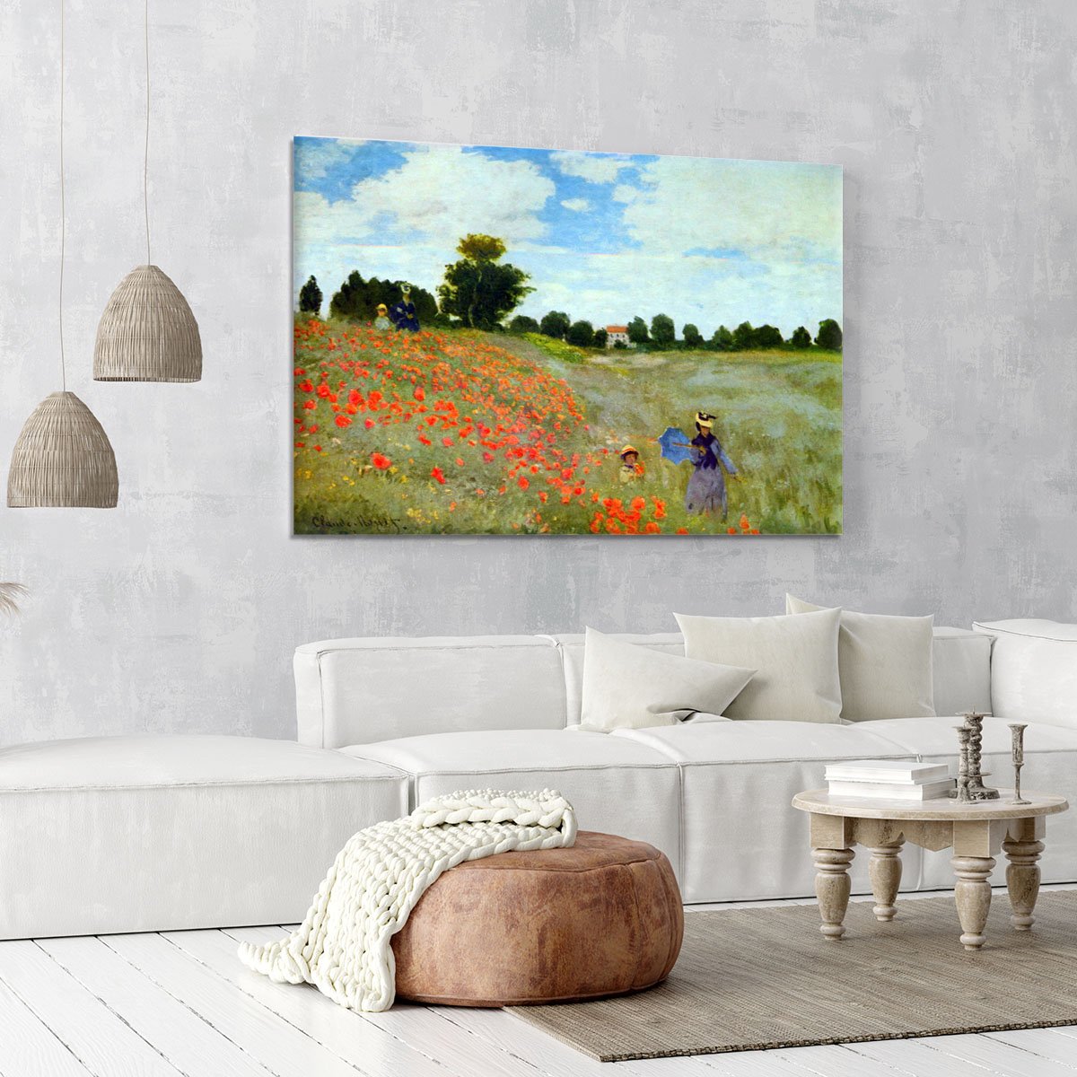 Poppies by Monet Canvas Print or Poster