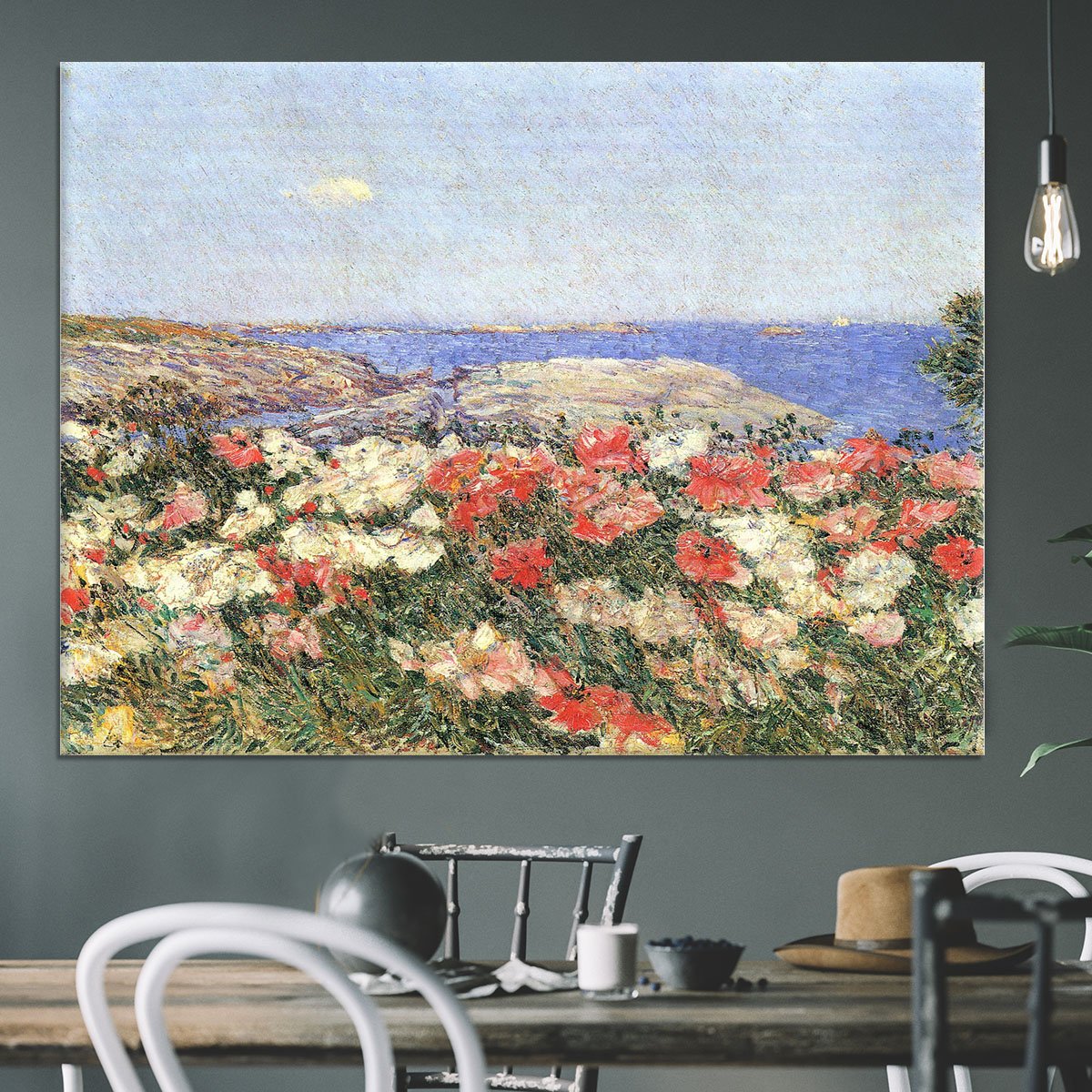 Poppies on the Isles of Shoals by Hassam Canvas Print or Poster