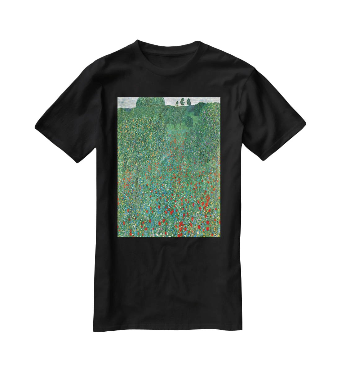 Poppy Field by Klimt T-Shirt - Canvas Art Rocks - 1