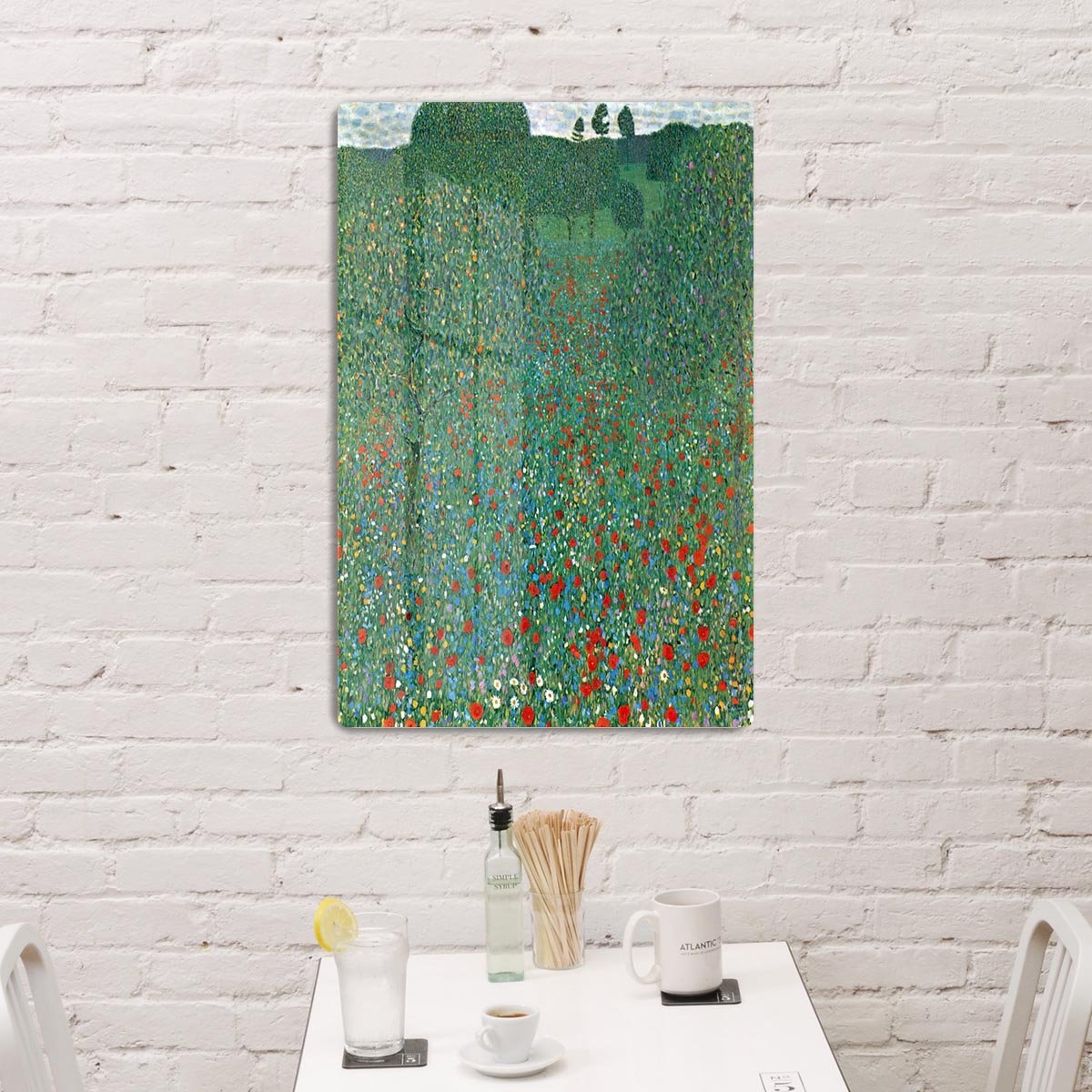 Poppy Field by Klimt HD Metal Print