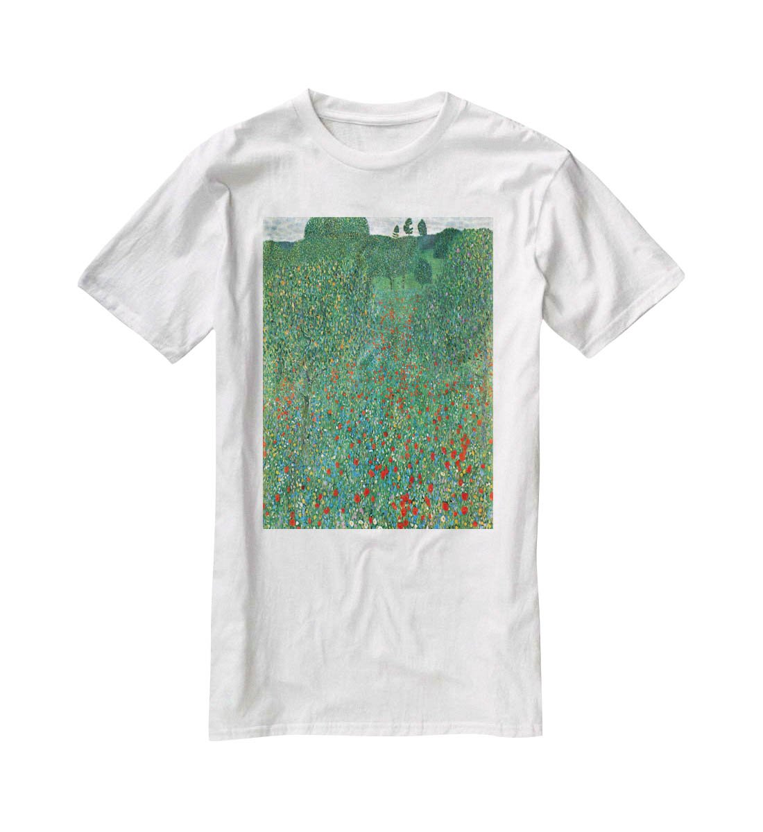 Poppy Field by Klimt T-Shirt - Canvas Art Rocks - 5