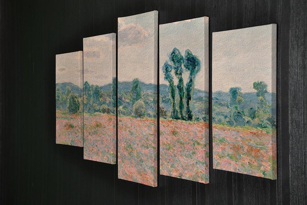 Poppy Field by Monet 5 Split Panel Canvas - Canvas Art Rocks - 2