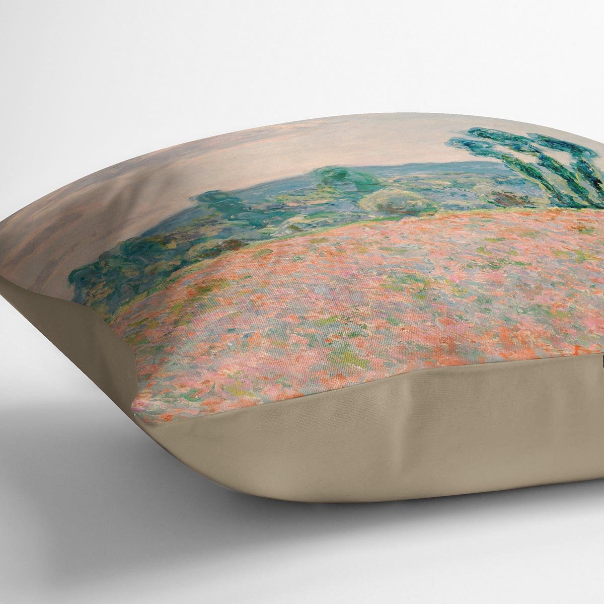 Poppy Field by Monet Throw Pillow