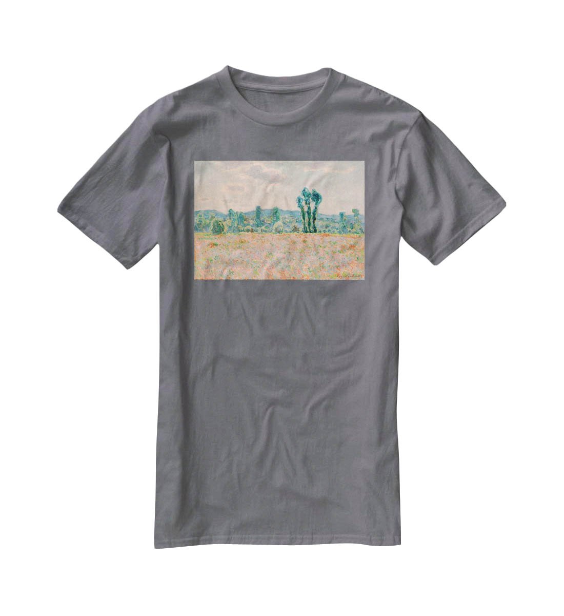 Poppy Field by Monet T-Shirt - Canvas Art Rocks - 3