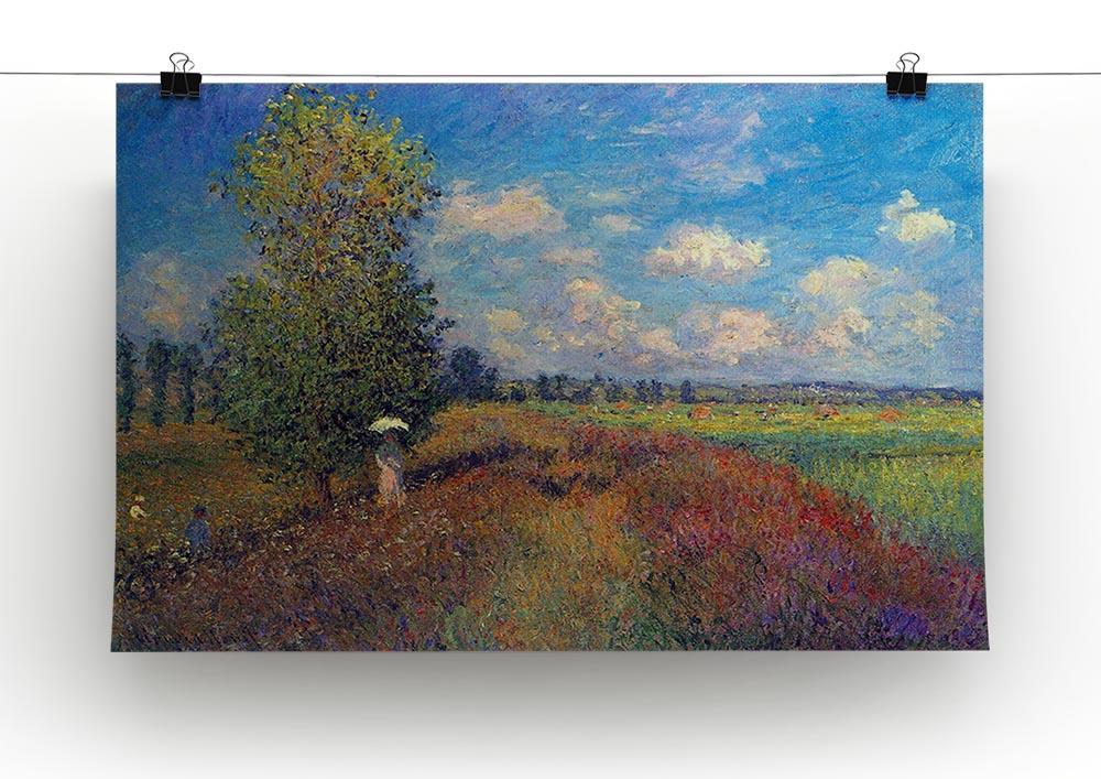 Poppy Field in Summer by Monet Canvas Print & Poster - Canvas Art Rocks - 2