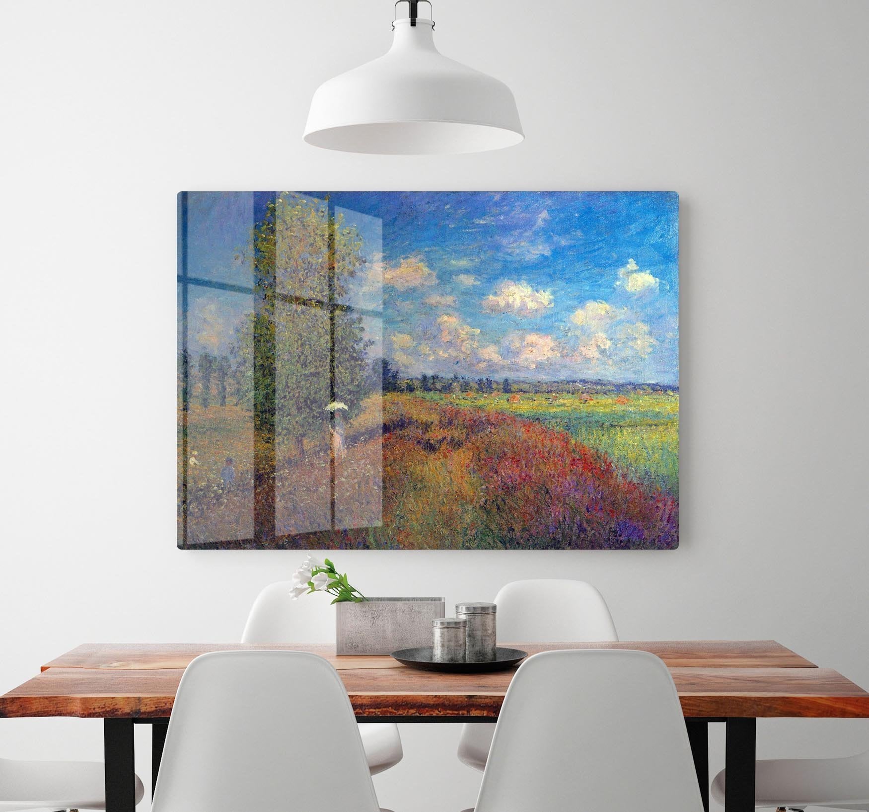 Poppy Field in Summer by Monet HD Metal Print