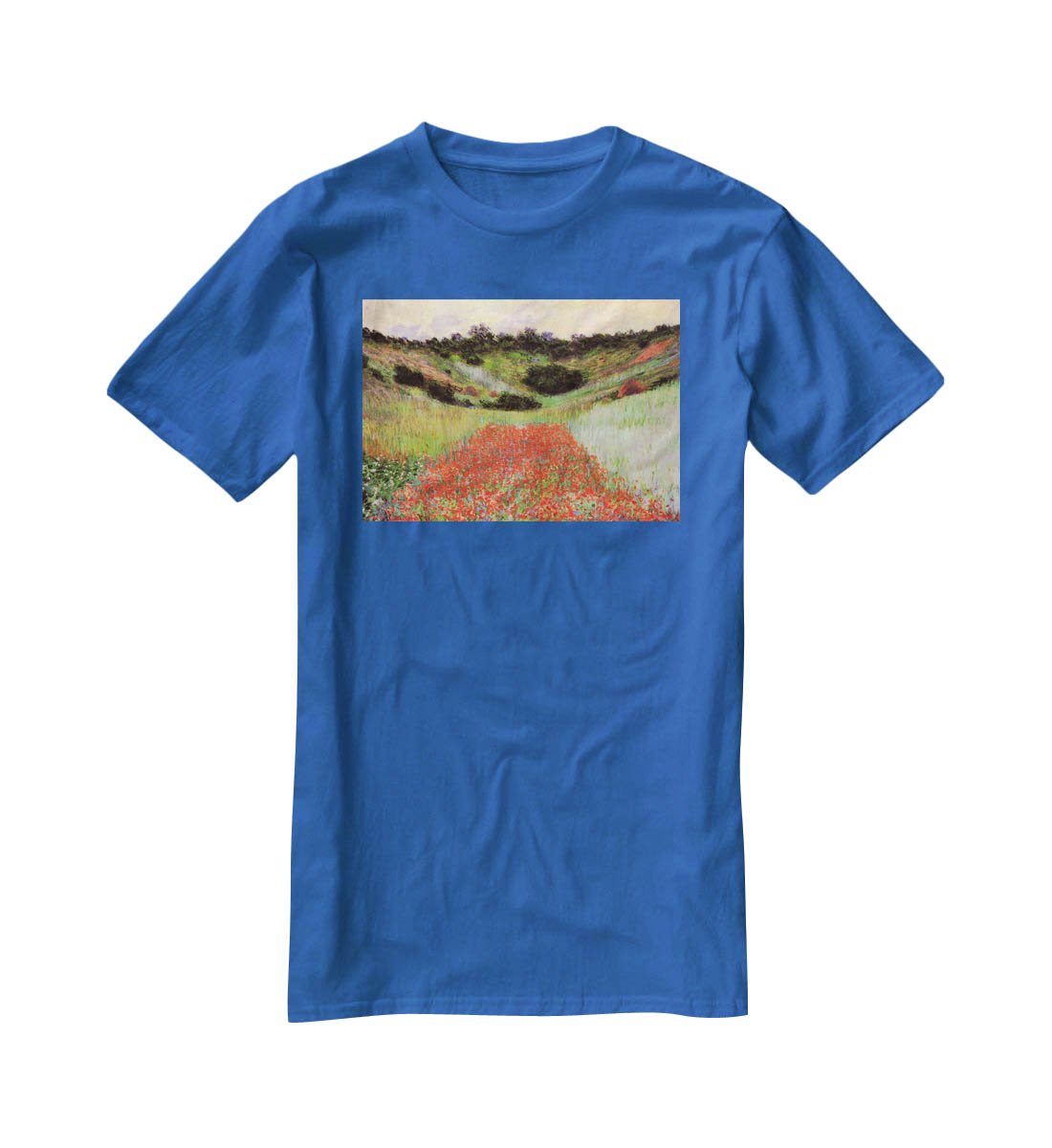 Poppy Field of Flowers in Giverny by Monet T-Shirt - Canvas Art Rocks - 2