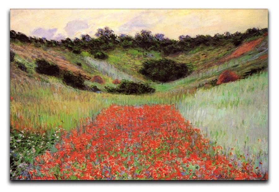 Poppy Field of Flowers in Giverny by Monet Canvas Print & Poster  - Canvas Art Rocks - 1