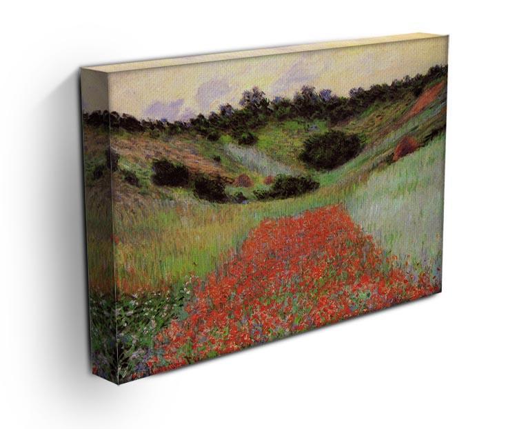 Poppy Field of Flowers in Giverny by Monet Canvas Print & Poster - Canvas Art Rocks - 3