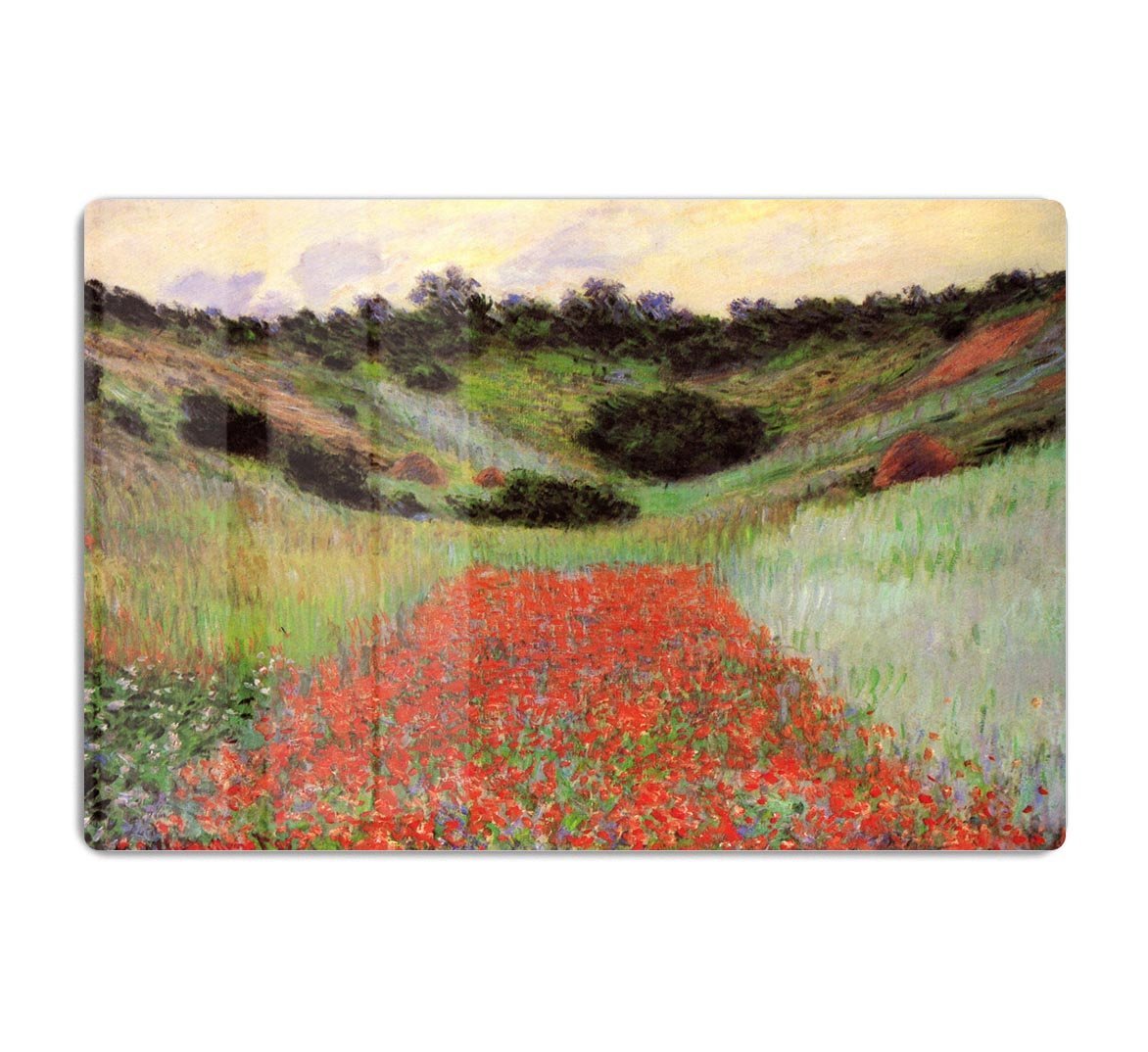 Poppy Field of Flowers in Giverny by Monet HD Metal Print
