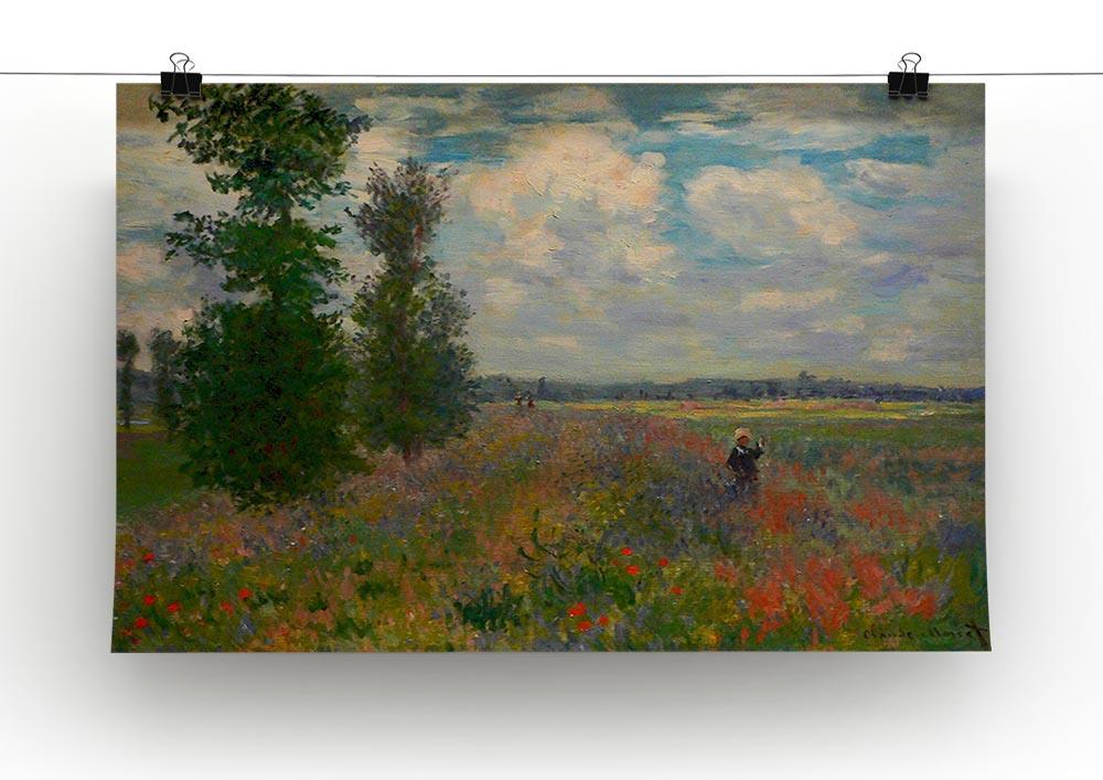 Poppy field Argenteuil by Monet Canvas Print & Poster - Canvas Art Rocks - 2
