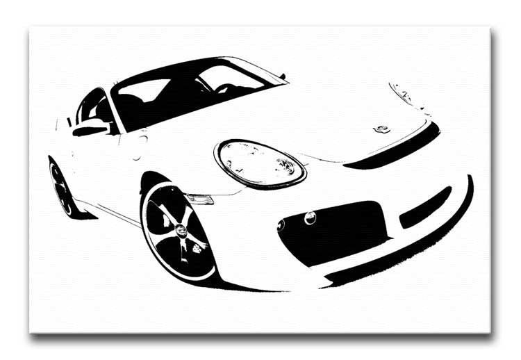 Porsche Cayman Print - Canvas Art Rocks - 1