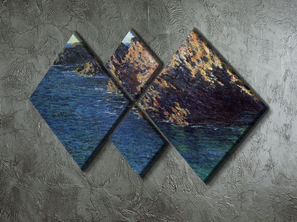Port Domois by Monet 4 Square Multi Panel Canvas - Canvas Art Rocks - 2