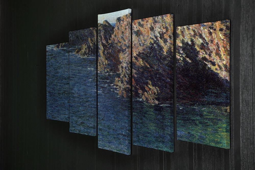 Port Domois by Monet 5 Split Panel Canvas - Canvas Art Rocks - 2