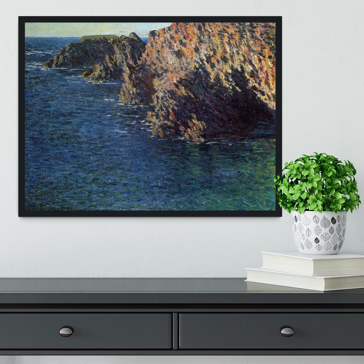 Port Domois by Monet Framed Print - Canvas Art Rocks - 2