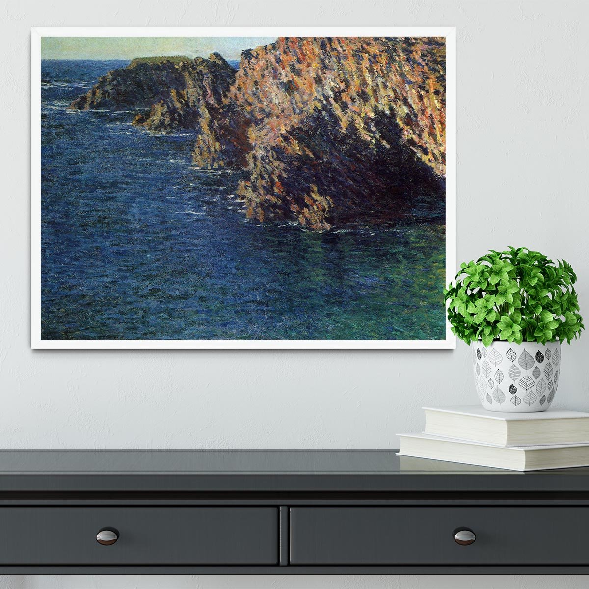 Port Domois by Monet Framed Print - Canvas Art Rocks -6