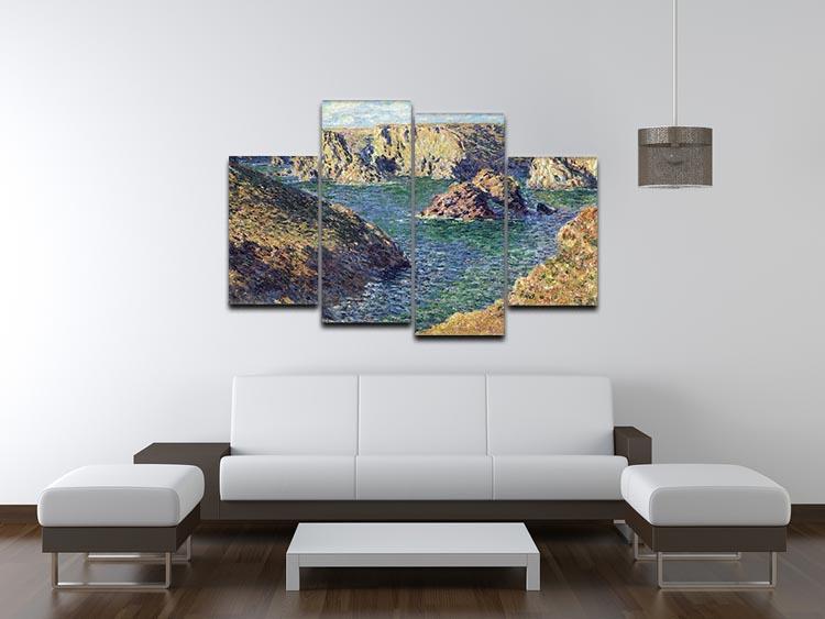 Port Donnant by Monet 4 Split Panel Canvas - Canvas Art Rocks - 3