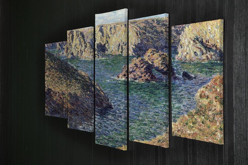 Port Donnant by Monet 5 Split Panel Canvas - Canvas Art Rocks - 2