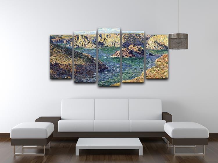 Port Donnant by Monet 5 Split Panel Canvas - Canvas Art Rocks - 3