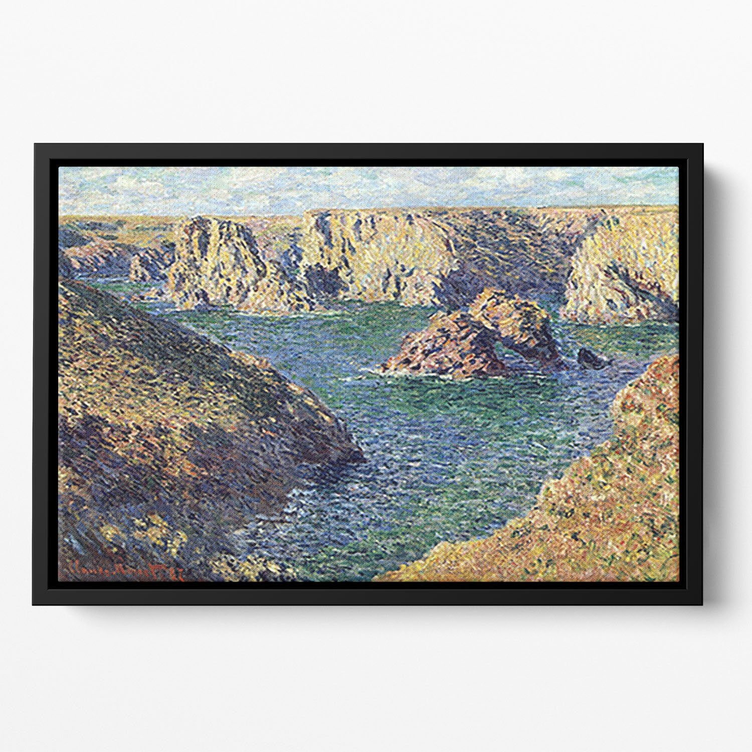 Port Donnant by Monet Floating Framed Canvas