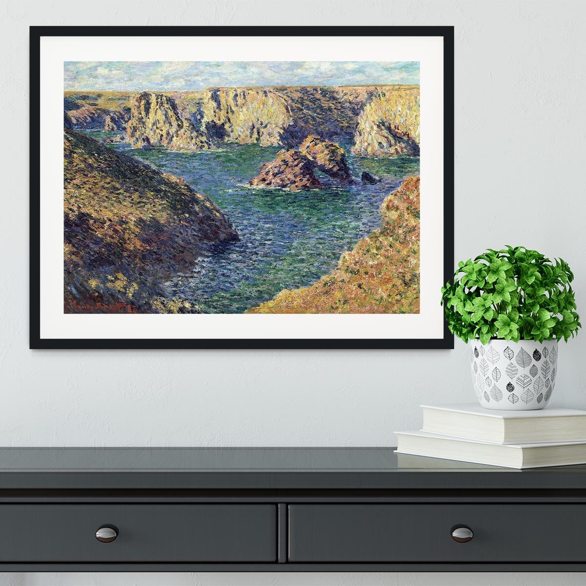 Port Donnant by Monet Framed Print - Canvas Art Rocks - 1