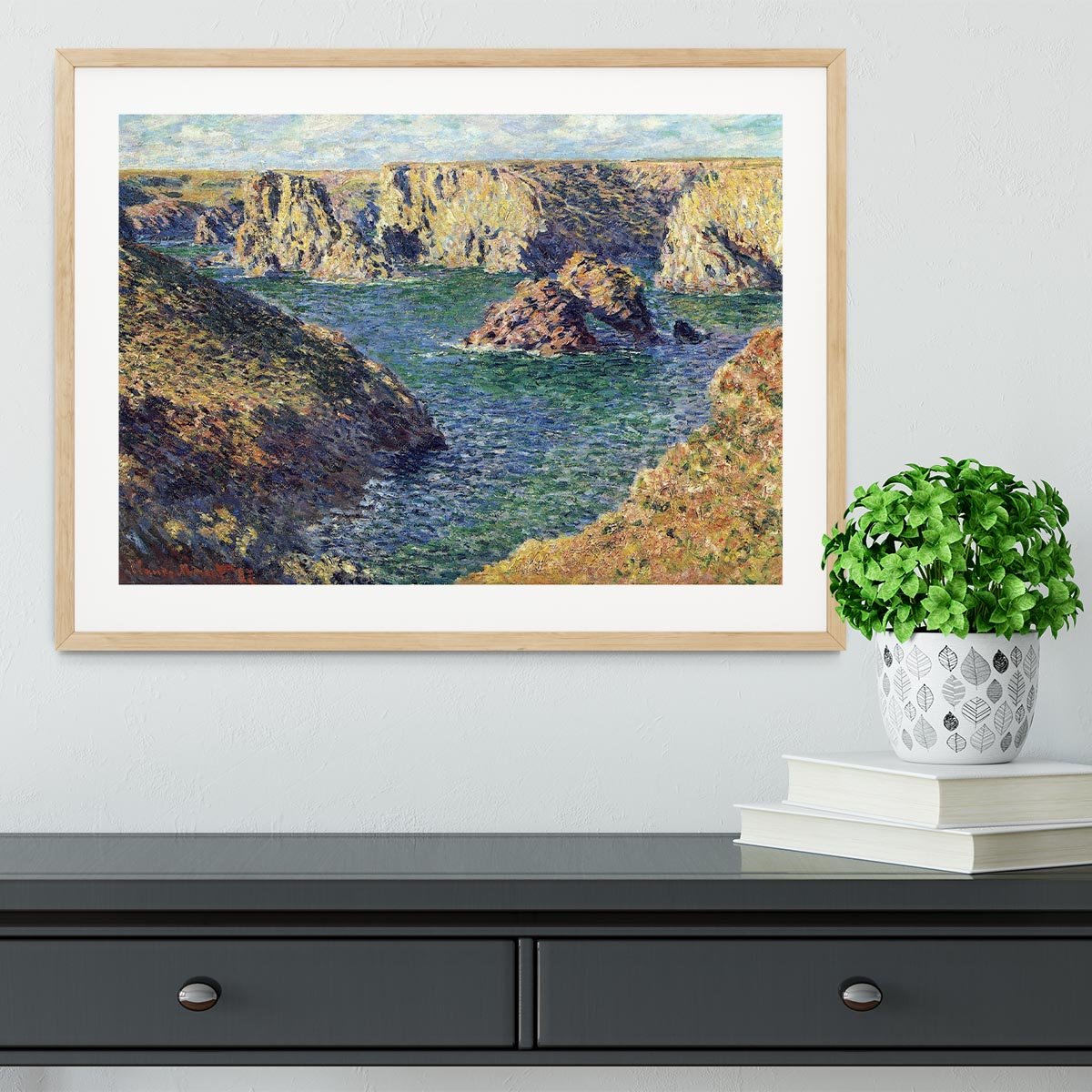 Port Donnant by Monet Framed Print - Canvas Art Rocks - 3