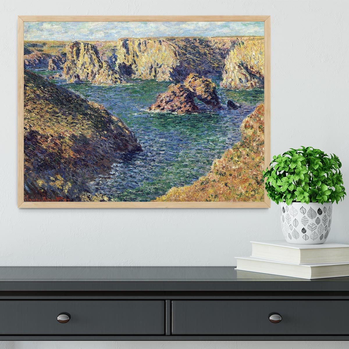 Port Donnant by Monet Framed Print - Canvas Art Rocks - 4