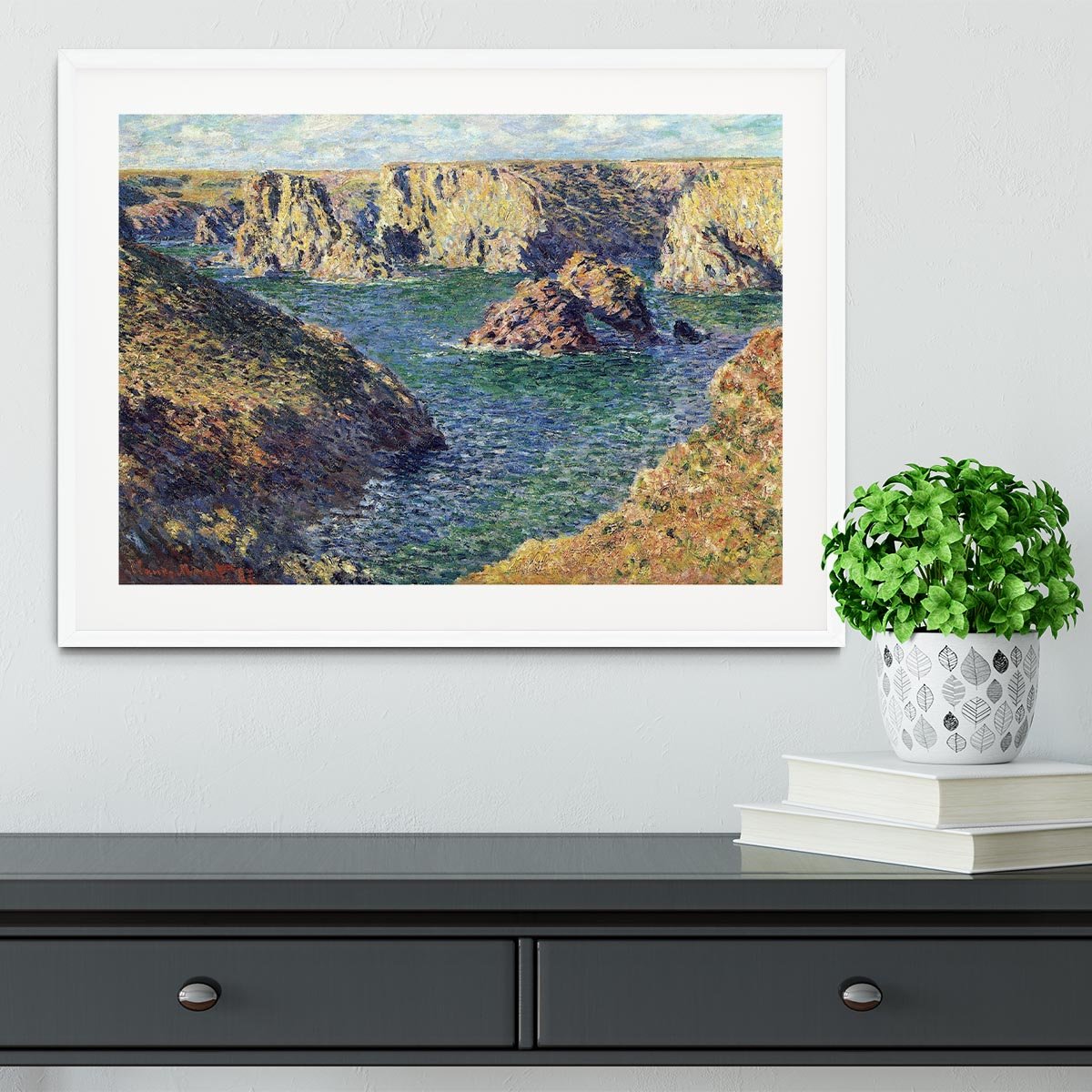Port Donnant by Monet Framed Print - Canvas Art Rocks - 5