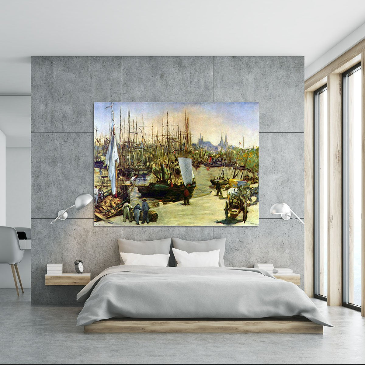 Port of Bordeaux by Manet Canvas Print or Poster