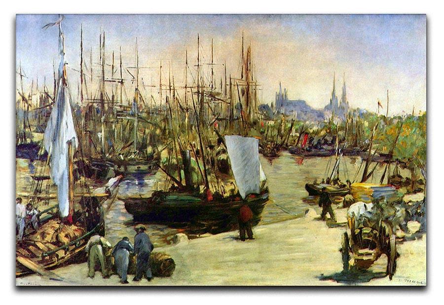 Port of Bordeaux by Manet Canvas Print or Poster  - Canvas Art Rocks - 1